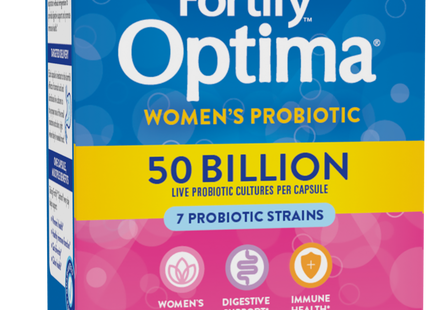 Nature's Way Optima Women's Probiotic offers 50 Billion live cultures and 7 probiotic strains. 