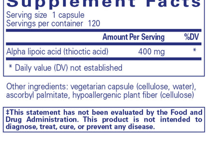 Alpha Lipoic Acid 400 mg