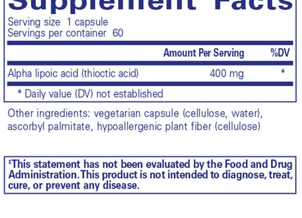 Alpha Lipoic Acid 400 mg