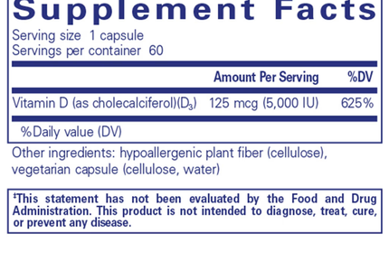 Vitamin D3 125 mcg (5,000 IU)