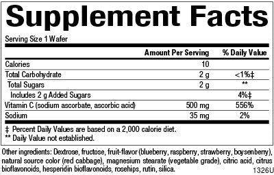 Vitamin C 500 mg Fruit-Flavor Chew - Blueberry, Raspberry & Boysenberry