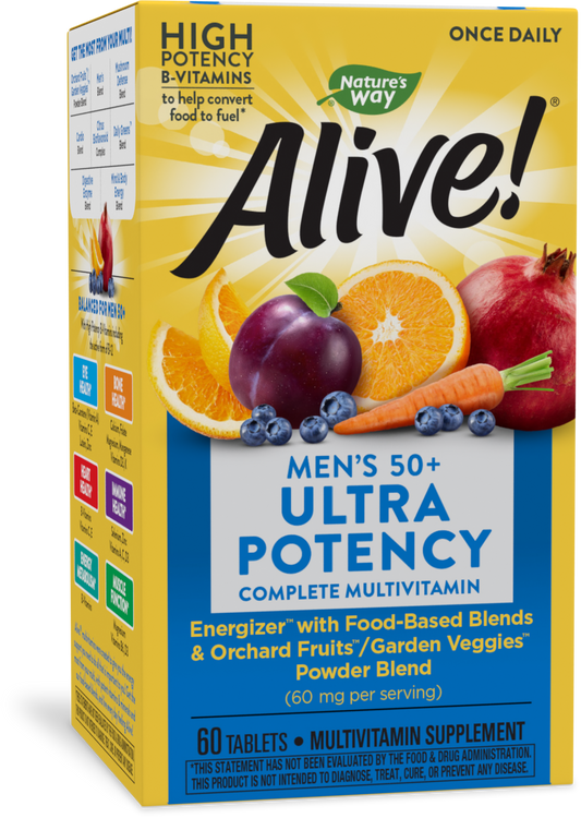 Alive!® Once Daily Men’s 50+ Ultra Potency Multivitamin