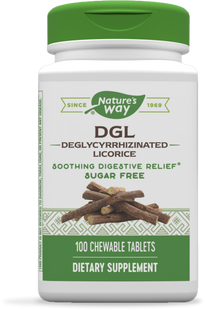 Nature's Way DGL soothes the digestive system and is sugar free!