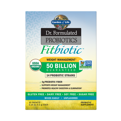 Dr. Formulated Probiotics Fitbiotic Unflavored 20 Packets 0.15oz (4.2g) Powder