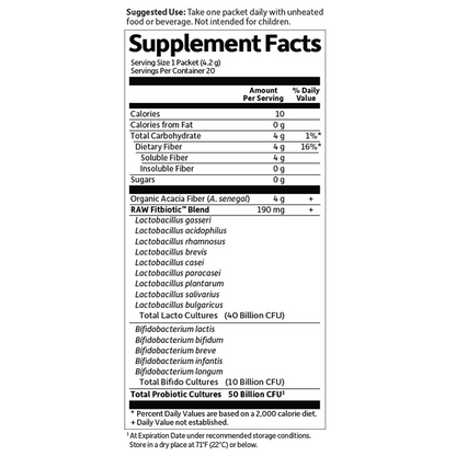 Dr. Formulated Probiotics Fitbiotic Unflavored 20 Packets 0.15oz (4.2g) Powder