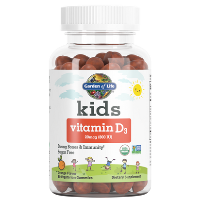 Organic Kids Vitamin D3 Gummy Orange flavor 60ct