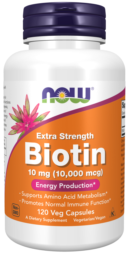 Biotin 10 mg (10,000 mcg), Extra Strength Veg Capsules