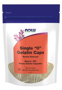 Empty Capsules, Gelatin, Single "0"