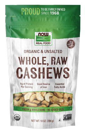 Cashews, Organic, Whole, Raw, & Unsalted